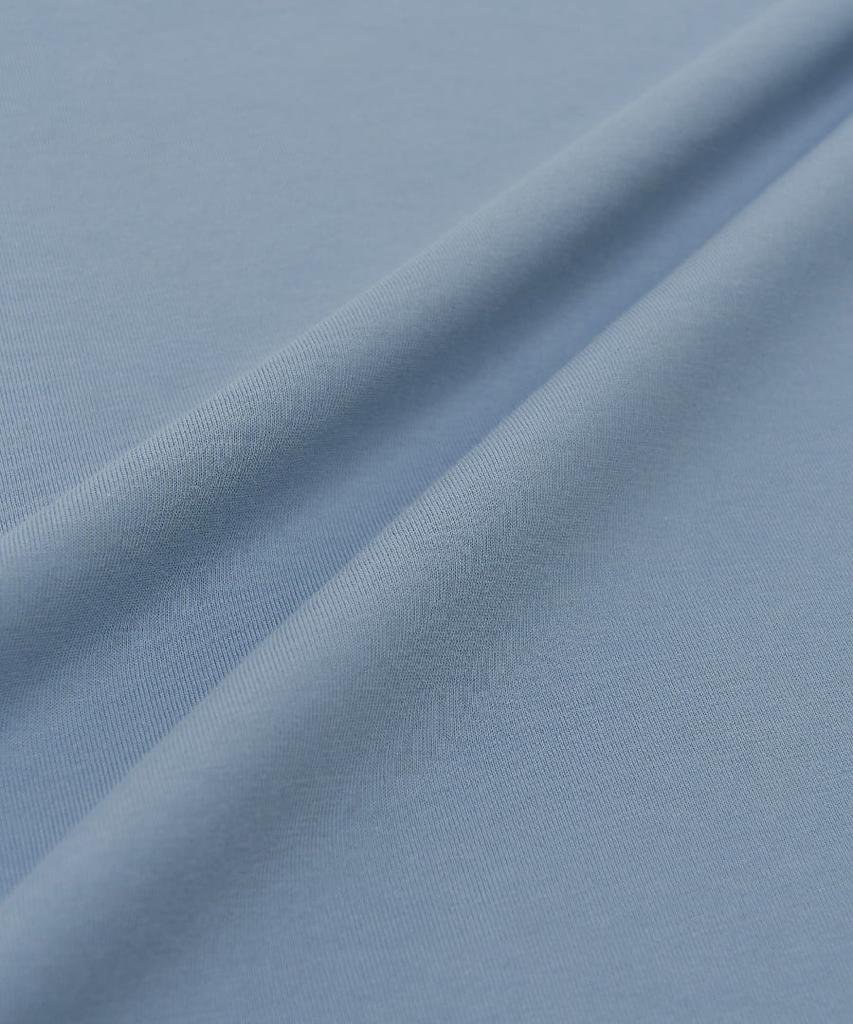 Emelbi Basic Small Logo Semi-Oversized Short Sleeve T-Shirt La (L.Sky Blue)
