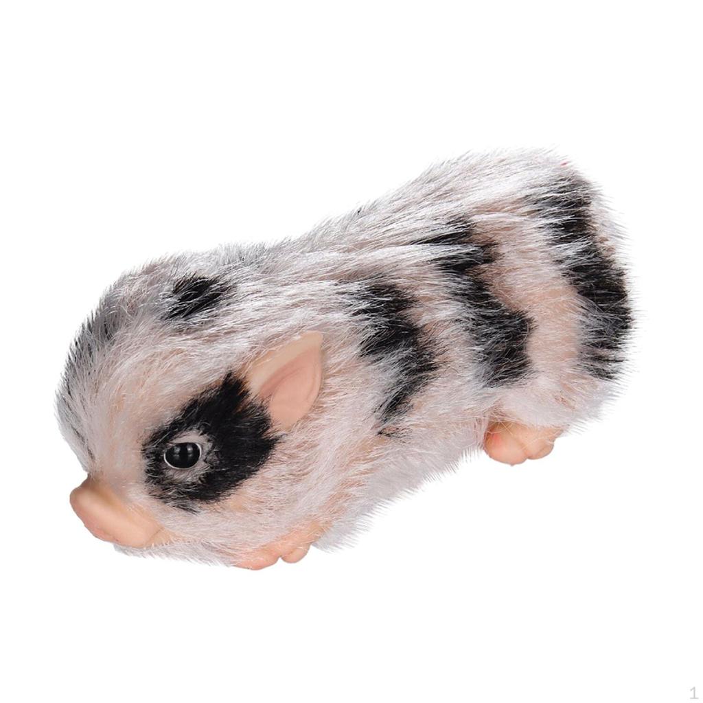 Silicone Pig Mini Doll Soft Decor Cute Photography Prop Interactive Educational Tool