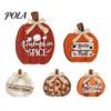 Party Decorations 5Pcs Fall Wooden Pumpkin Door Hanger for Front Door, Rustic Decorative Decor Farmhouse Welcome Sign Autumn Thanksgiving Wall Porch