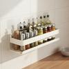 WallMounted Spice Rack Drill Installation MultiFunctional Kitchen Organizer for Renters,