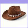 Western Cowboy Hat With Sunshade For Outdoor Activities In Spring 2024