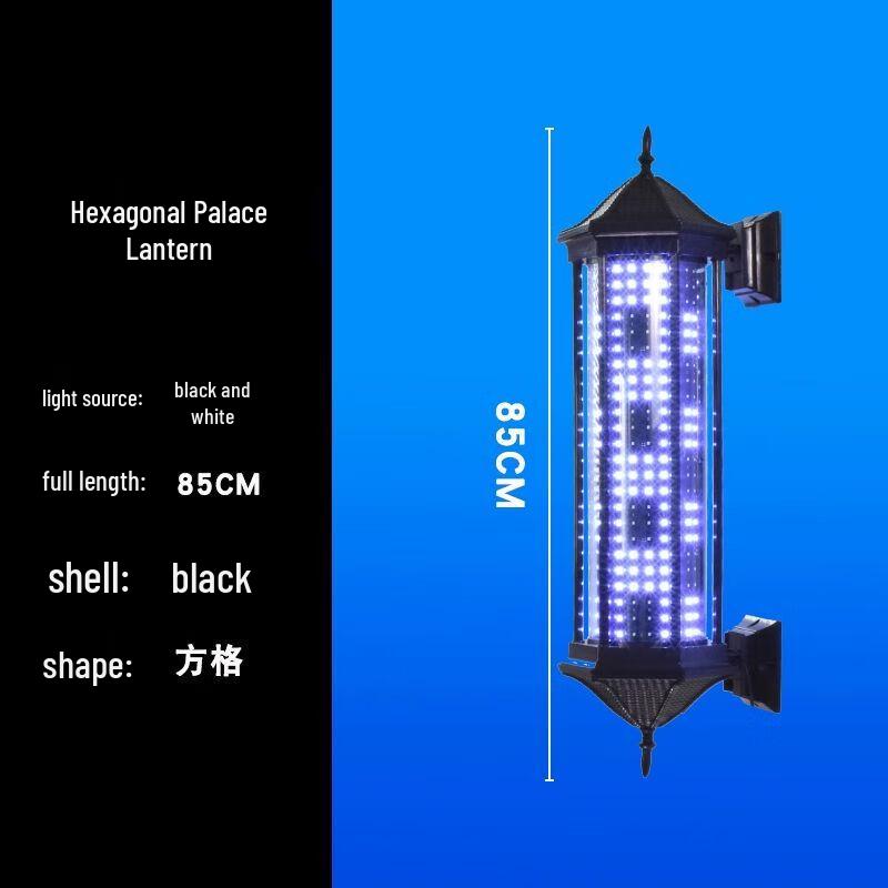 Retro LED frisörstolpe Roterande skyltlampa