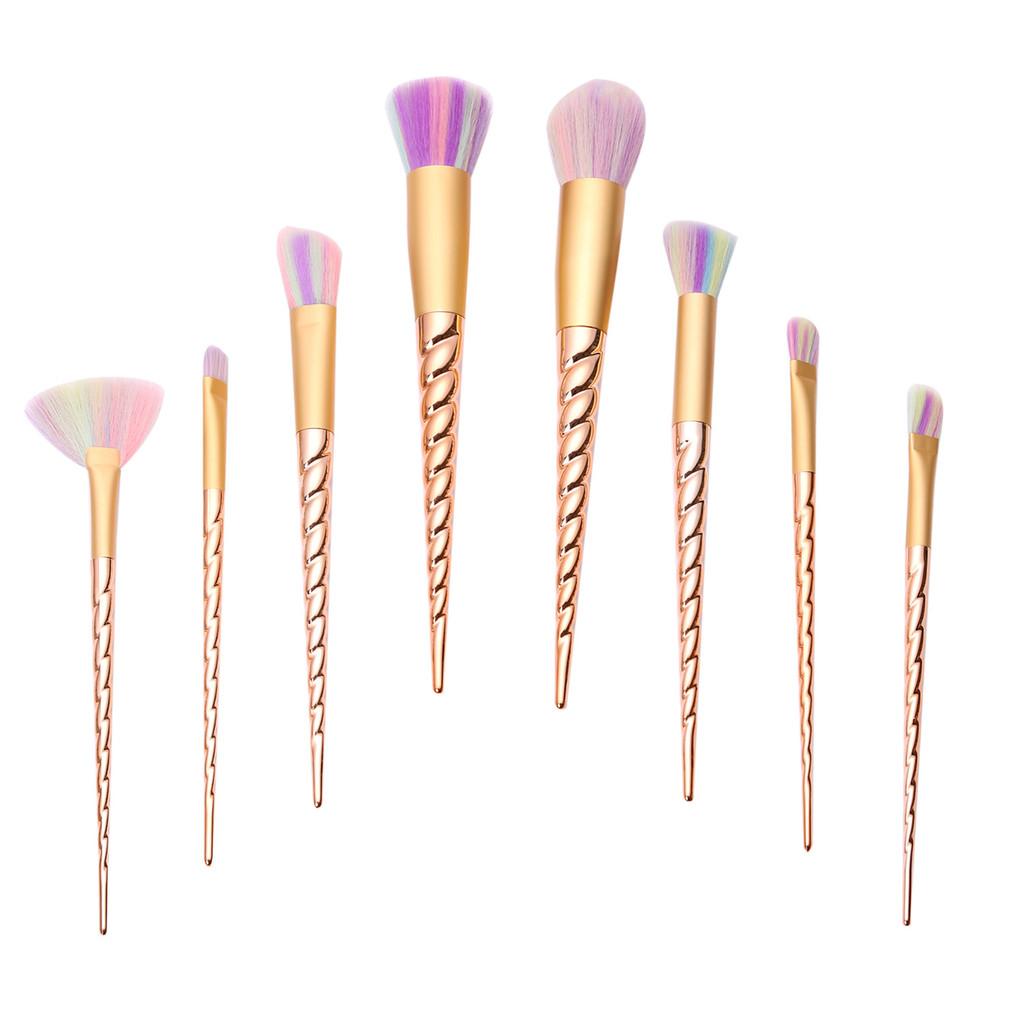 Female Unicorn 10pcs Makeup Brushes Set Thread Contour Eyeshadow Powder Brush