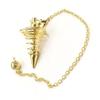 Spiral Bead Cage Necklace 6.9in Chain Electroplated Alloy Exquisite Luster Cone Necklace for Boys Girls Decoration Type 2