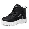Damen Winter Fleece gefütterte Knöchel Martin Stiefel, Schnürung Dicke Weiche Sohle Mode Stiefel