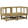 VidaXL Canapés d'angle avec coussins 2 pcs bois de pin imprégné, canapé de jardin, canapé d'extérieur, canapé de patio, sofa 825456
