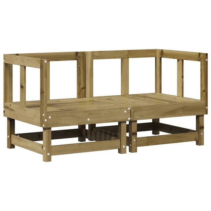VidaXL Canapés d'angle avec coussins 2 pcs bois de pin imprégné, canapé de jardin, canapé d'extérieur, canapé de patio, sofa 825456