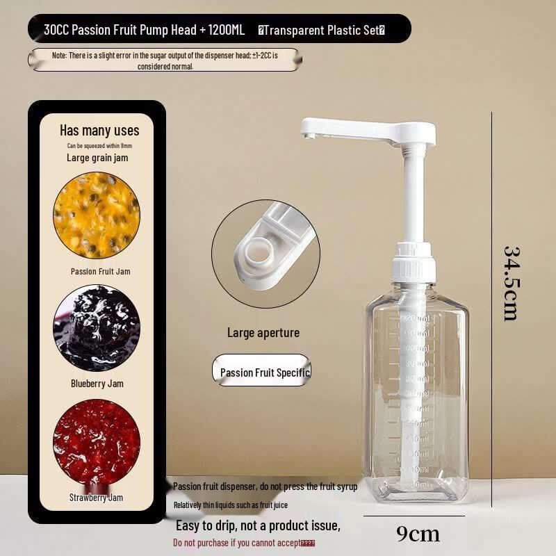 ZISIZ Quantitative Syrup Dispenser Bottle