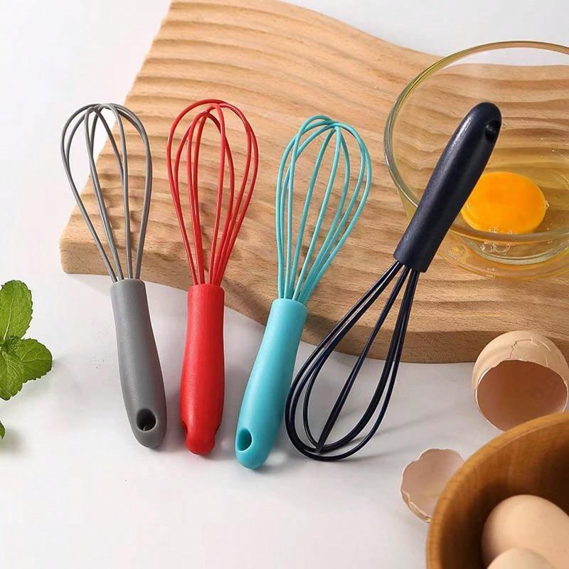 Mini Silicone Egg Beater - Portable Handheld Egg Tool, Small Size, Heat-Resistant Kitchen Egg Whisk, Home Egg Mixer