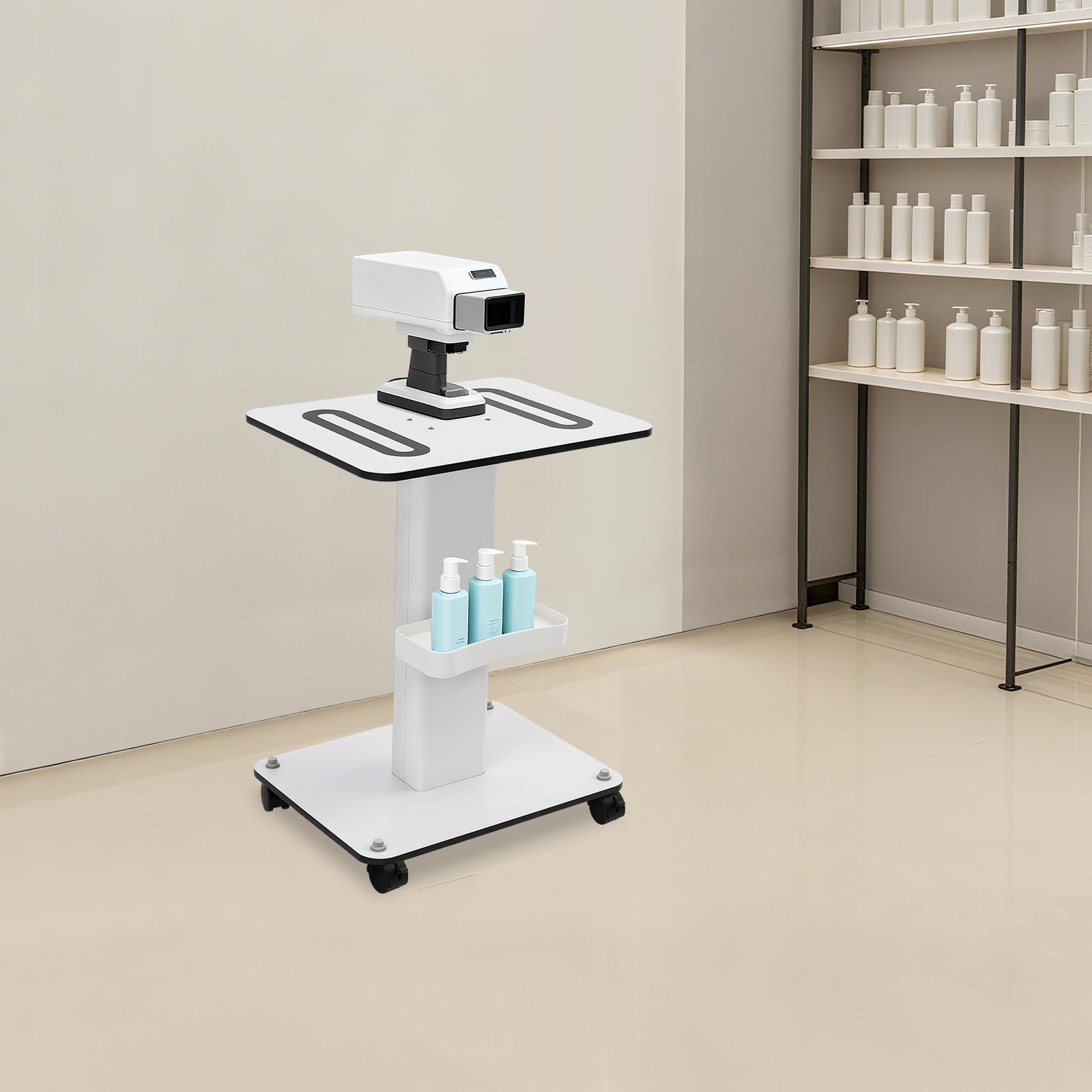 Professional Large Platform Rolling Cart for Spectrometer, Sturdy Beauty Instrument Trolley, 40kg/88.18lbs Bearing Capacity белый