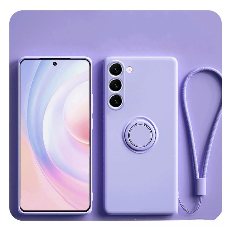 Silikonowy Pierścień Paska Etui na Telefon dla Samsung Galaxy S21 FE S25 S24 Ultra S23 S22 Plus A53 A14 A54 A34 A13 A32 A24 Pokrowiec Magnetyczny