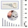 800pcs Self-tapping Wood Screw Set, M2 Cross Flat Head Metal Sheet Screw, Self-tapping Screw Combination Kit