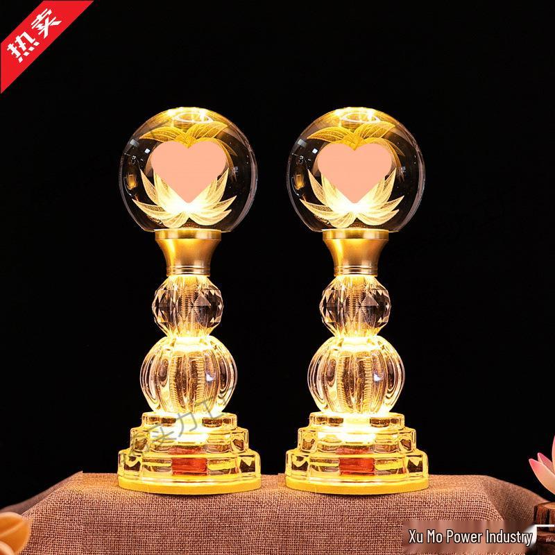 Seven-Color Eternal Buddhist Lotus Offering Lamp