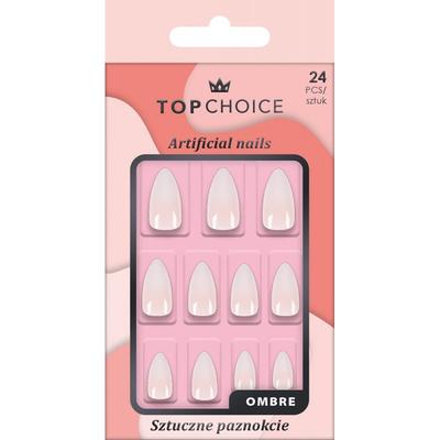 Top Choice False Nails Without Glue Ombre Long Almond 24Pcs