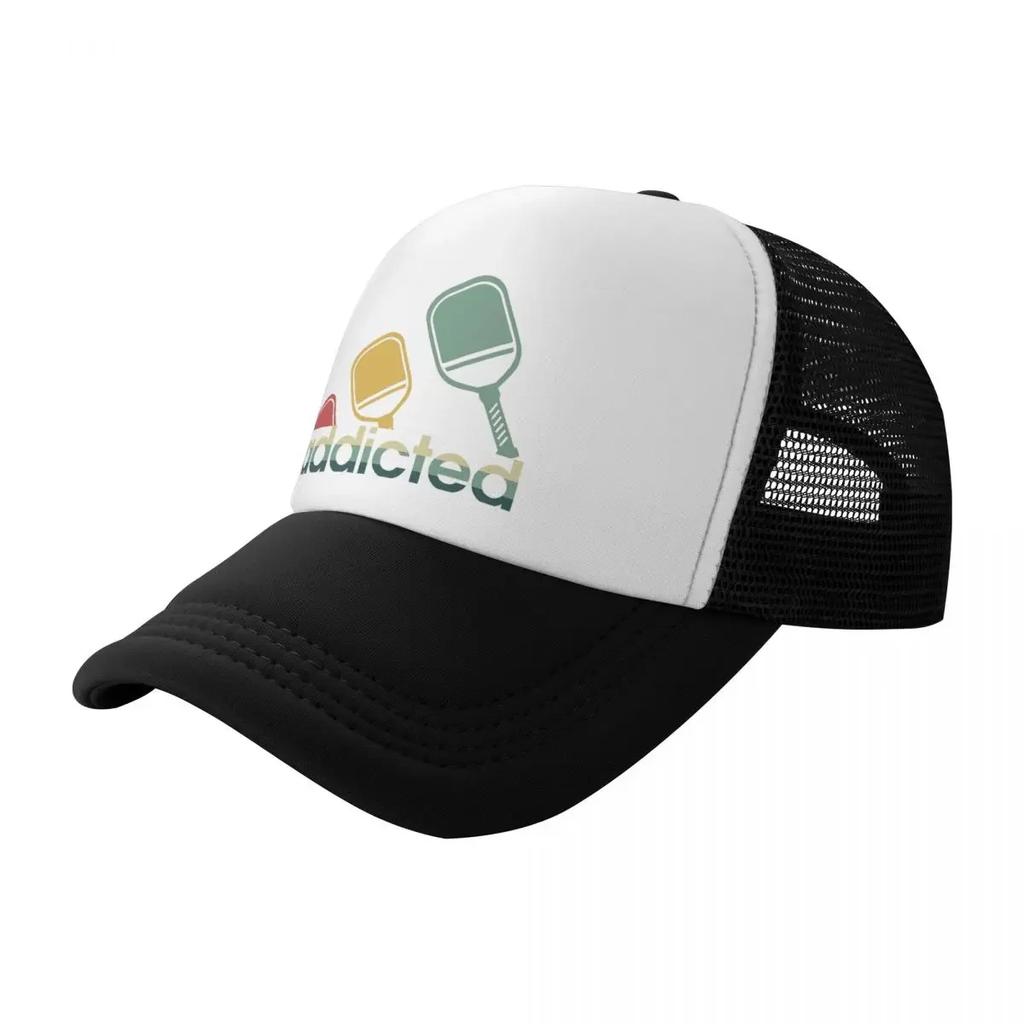 Addicted To Pickleball Sports Mesh Golf Hat Caps Outfits for Women Unisex Adjustable Baseball Cap Mesh-Back Cooling Breathable Caps