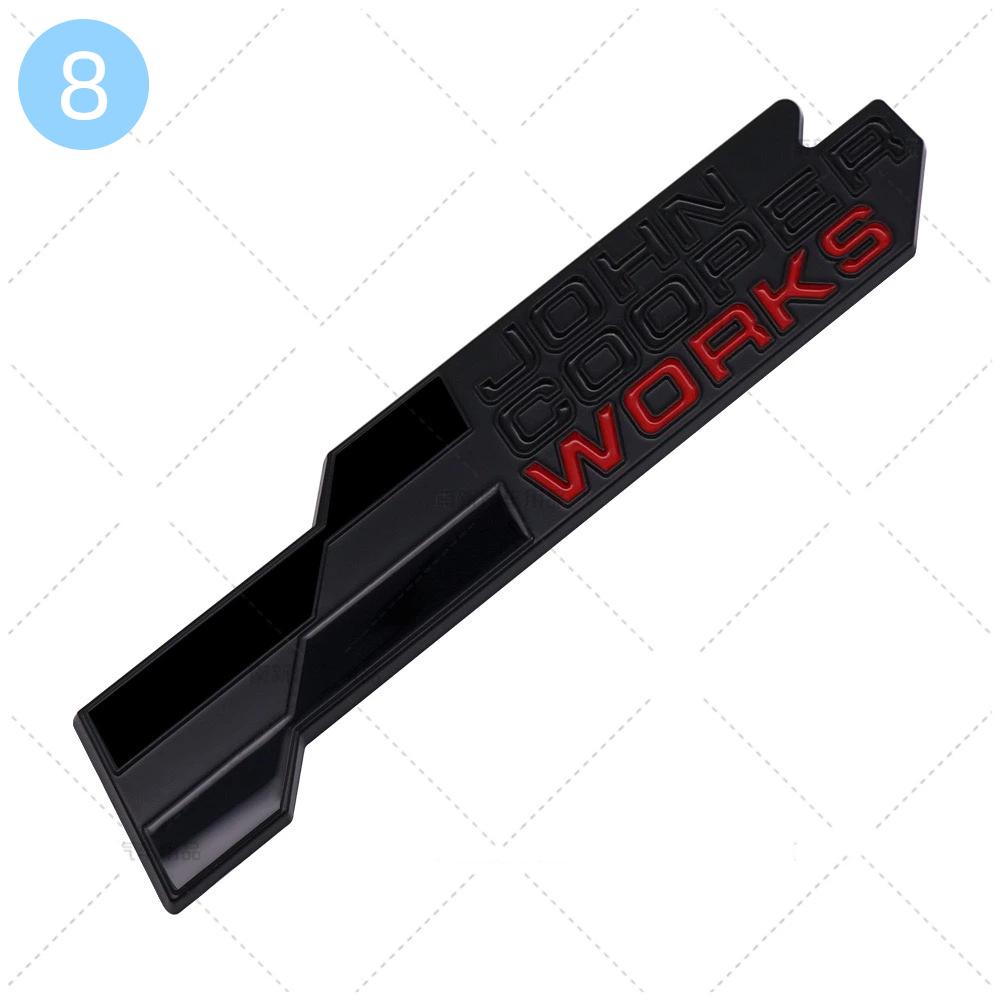 3D Metal NEW JCW Front Grille Badge Rear Trunk Emblem Sticker For MI-NI Cooper S R59 R60 R56 R58 F56 Countryman Clubman