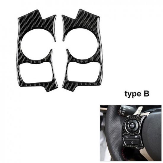 Carbon Fiber Steering Wheel Button Cover Trim For Lexus IS250 IS350 13-17 Type B