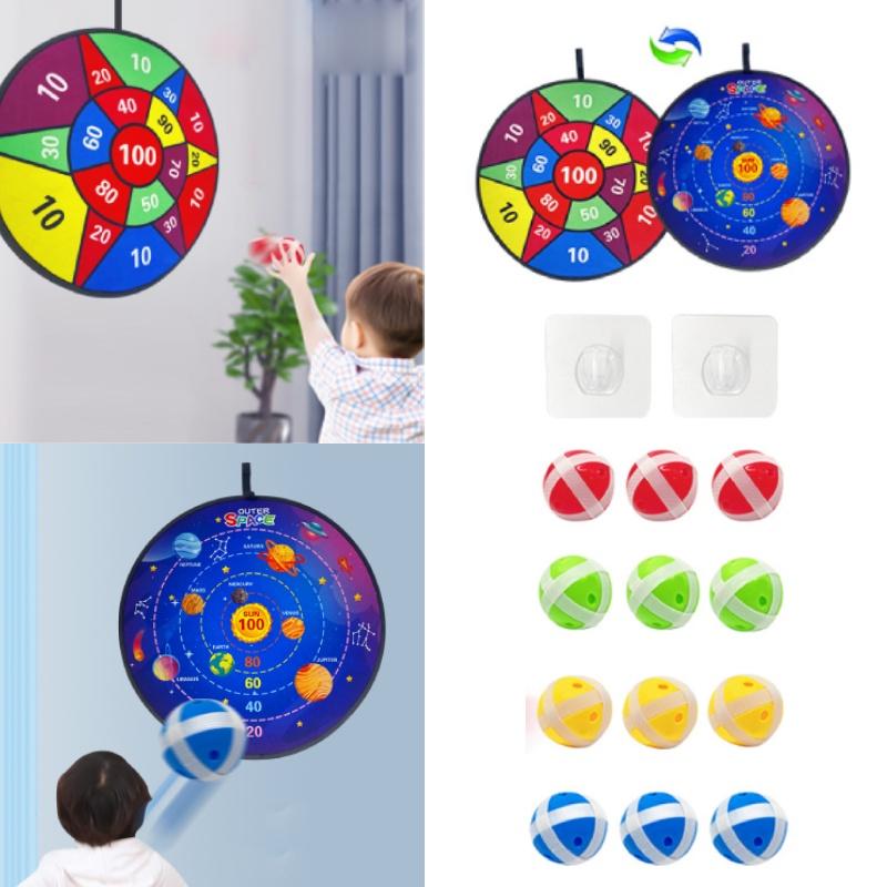 Large Double-sided Target For Cross-border Children's Dartboard Set Indoor Parent-child Game Toy With Sticky Balls