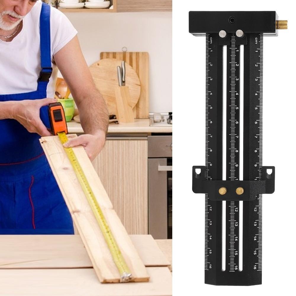 Aluminiumlegierung Winkelmesser Doppelnadel Holzbearbeitung Anreißer Messwerkzeug Für Tischler