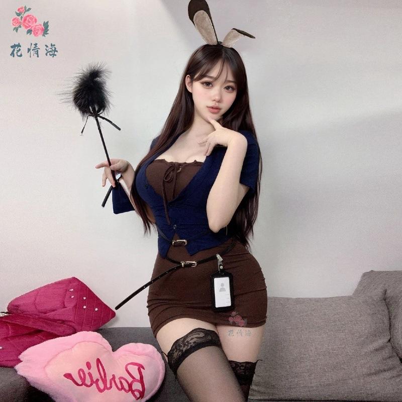 Sexy Lingerie Pure Lust Bunny Sexy Secretary Hip Wrap To Avoid Temptation