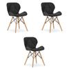 LAGO Eco-leather Chair - Black X 3