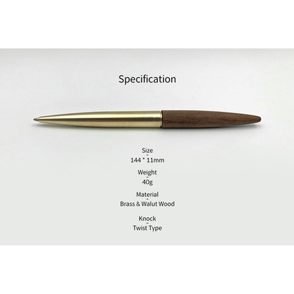 Namib Design Studio LOG Ballpoint Pen and Pen Stand Set, 1.0mm, Walnut, LOGDP-201