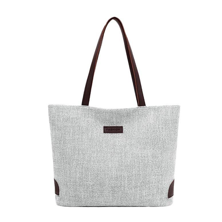 Versatile Literary Women's Large Capacity Linen Shoulder Bag for Leisure Travel