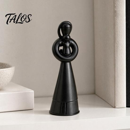 3D Printed Mother and Child Sculpture, Matte White Abstract Embrace Statue with Anti-Tipping Base, Minimalist Home Decor for Living Room Mother’s Day