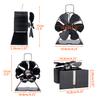Mini 6 Blade Fireplace Fan Ladder Bottom Heat Powered Stove Burner Quiet Home Firewood Heater Efficient Heat Distribution