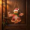 Xmas Window Decorations Wooden Christmas Hanging Pendant Cartoon Welcome Sign for Front Door Ornaments Wall Decor