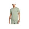 Nike Solid Soft Comfortable Casual Short Sleeve T-Shirt Men Tops Grass-Green AR4999-371