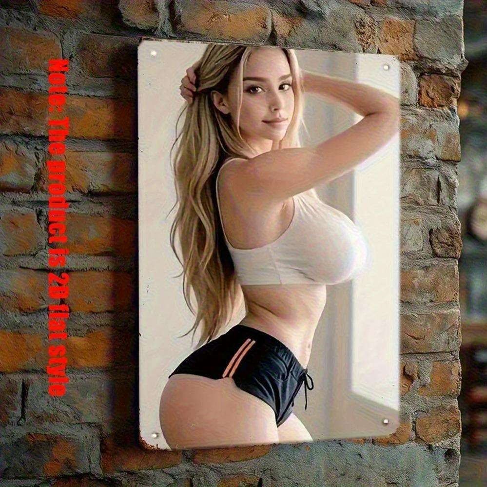 Dynamic Sports Metal Wall Art Fitness Decor For Gym Garage Man Cave Farmhouse 20x30cm небесно-голубой