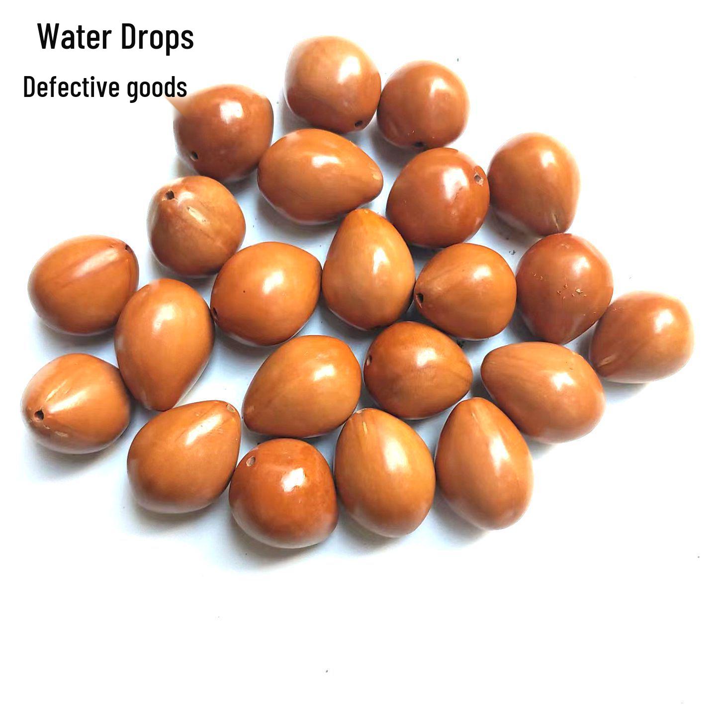 

Handcrafted Olive Pit Water Drop Bead Necklace & Bracelet