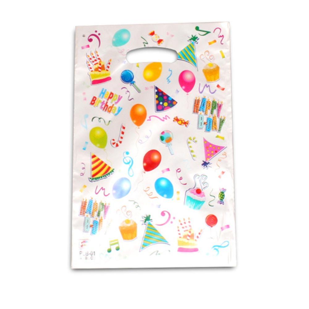 

20pcs Pearl Candy Bag Plastic Loot Bags New Printed Gift Bag Child Party Cake Balloon Series - White
