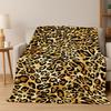 Luxurious Leopard Tiger Print Beast Fur Flannel Blanket Soft Warm Throw Blanket for Bedroom Living Room Bed Travel Camping Gift