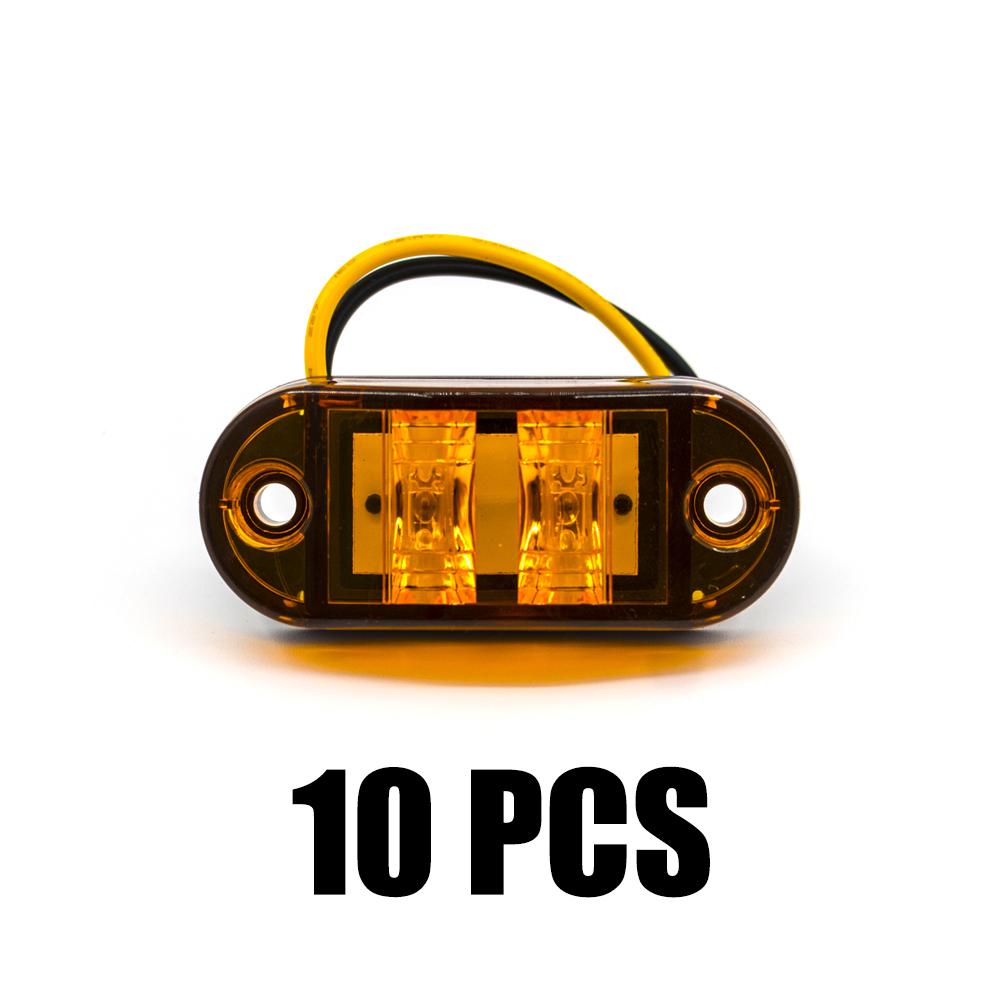 6x/8x/10x 12V 24V LED Side Marker Lights Warning Light Auto Car External Lights Trailer Truck Yellow White Red Clearance Lights