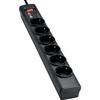 Multiprise/Parafoudre - EATON Protection Strip 6 DIN - PS6D - 6 Prises DIN Européennes - Noir