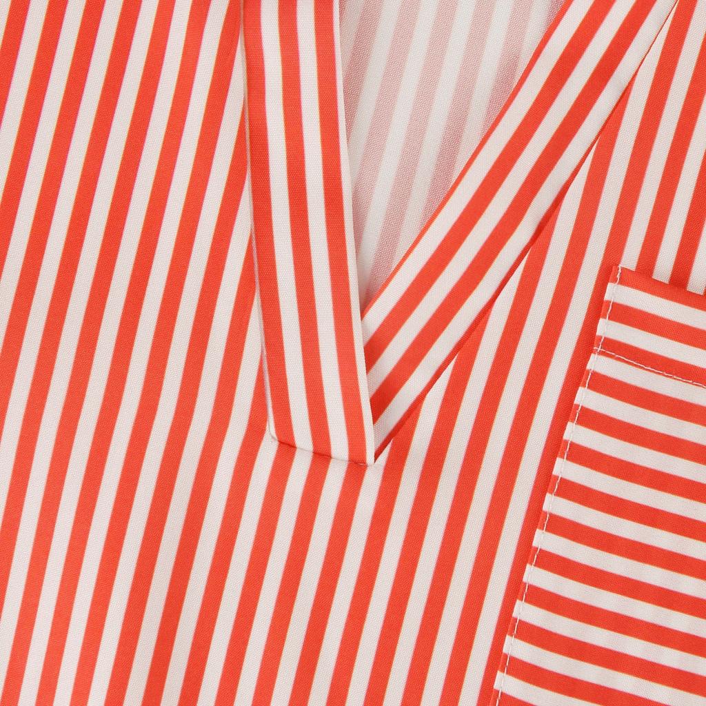 Women's V-neck Pullover Striped Printed Long Sleeved Casual Women's Shirt