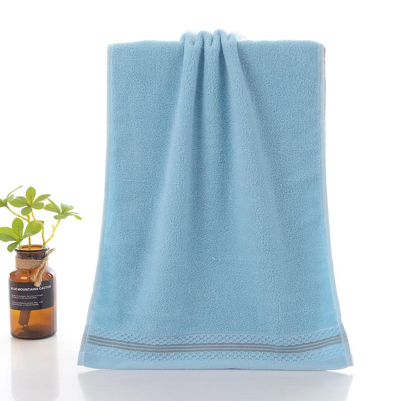 Pure Cotton Absorbent Towel. Household Adult Soft Face Wiping Towel. Plain Satin Surface Towel.