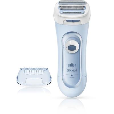 BRAUN Silk-épil Lady Shaver 5-160 Afeitadora eléctrica para Mujer - 3 en 1 - Sin Cable - Húmedo y; Seco - Azul