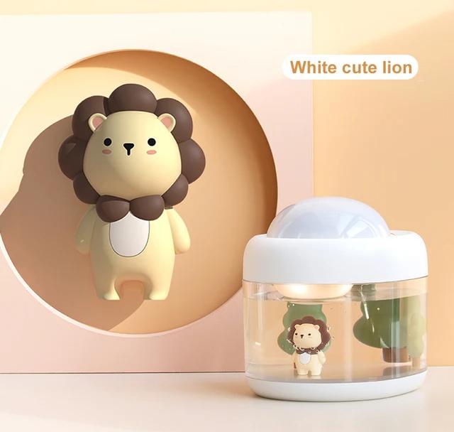 Large Capacity Portable Humidifier USB Charging 2000mAh Battery Projector Light Wireless Ultrasonic  Air Humidifier