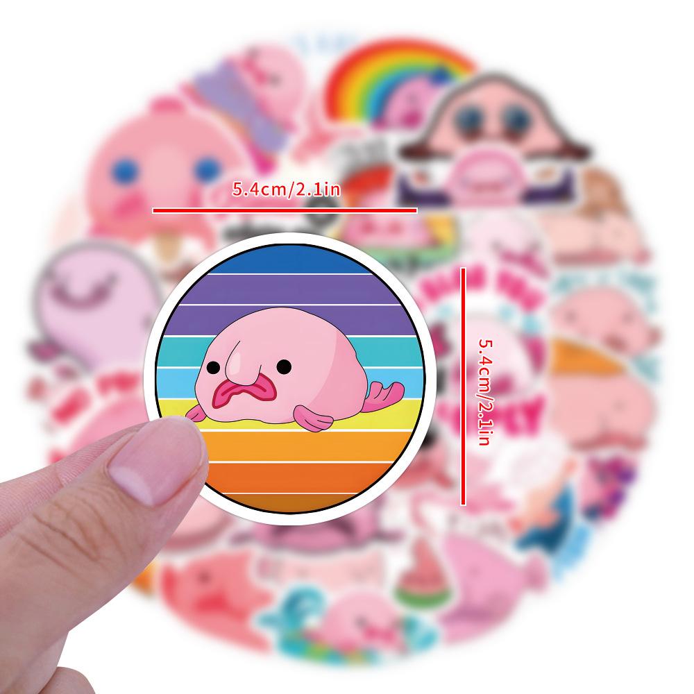 60 New Blobfish Animal Graffiti Stickers Suitcase Notebook Scooter Water Cup Waterproof Stickers