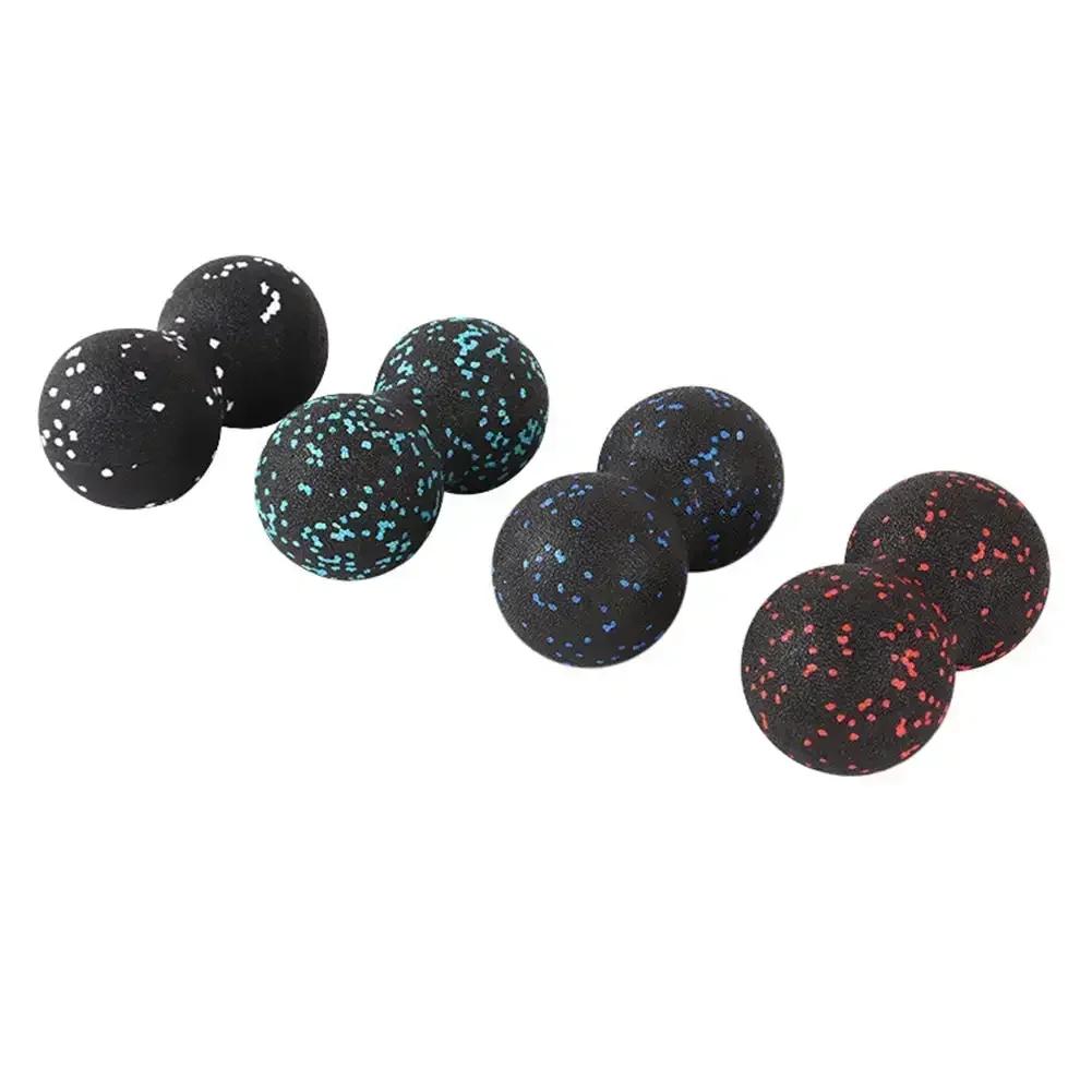 Peanut Fitness Massage Ball Set Yoga Roller Double Lacrosse Mobility Ball for Myofascial Physical Therapy Deep Tissue Massage