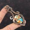 Spiny Oyster Copper Turquoise Pendant Copper Wire Wrapped Pendant Handmade Natural Gemstone Pendant Copper Jewelry For Gift Designer Pendant