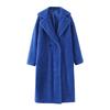 Women Outwear Long Sleeve Lamb Hair Lapel Warm Coat Plush Jacket Overcoat