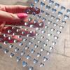 Blue Star Diamond Face Stickers: Adhesive Rhinestone Designs for Tear Eye Makeup, Perfect for Music Festivals.