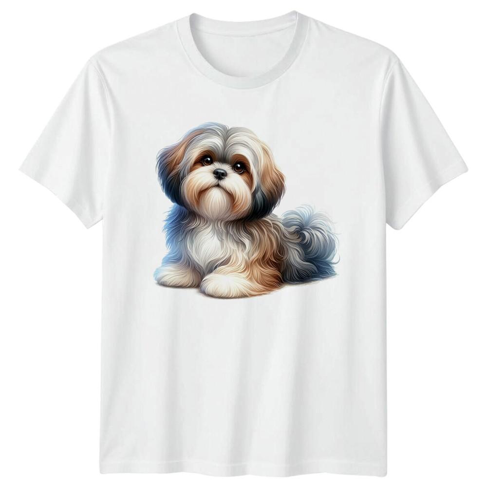 Shih Tzu Dog Lover Portrait Graphic TShirt S