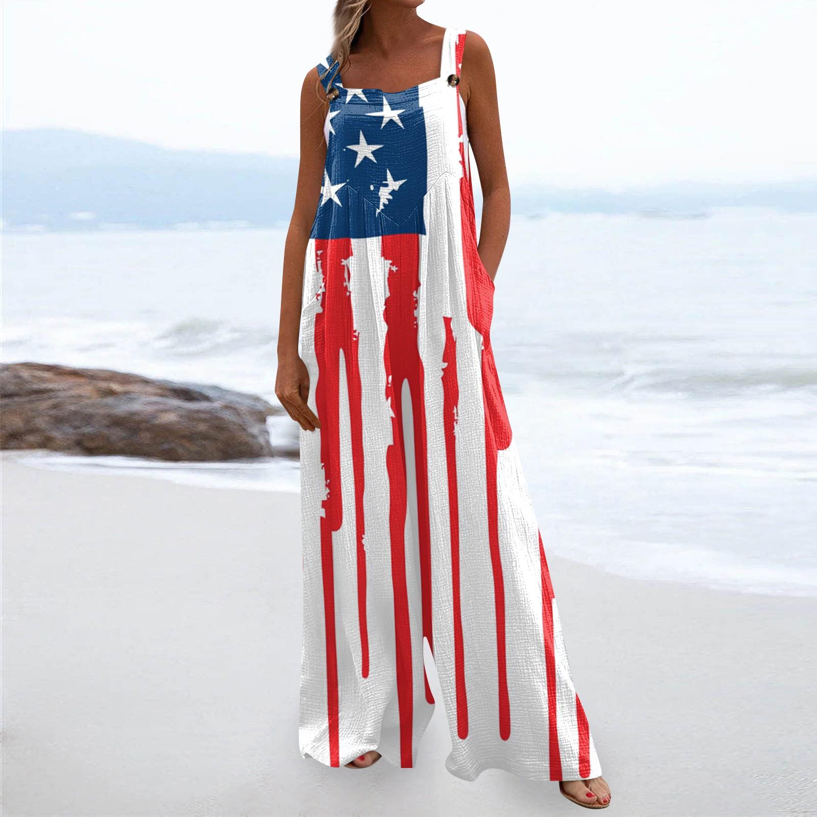 

Женский модный комбинезон с принтом, повседневный свободный винтажный комбинезон с карманами XL белый