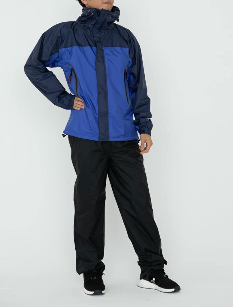 Wasserdicht und Atmungsaktiv Toray Coatex Breathatec KJ Regen Größe 3L [Dokument] Parka, Blau,