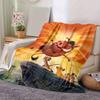 1pc. Cartoon Lion King Simba Timon Pumbaa Blanket, Soft Warm Throw Blankets for Bed Couch Sofa, Suitable for All Seasons, Perfect Home Decor